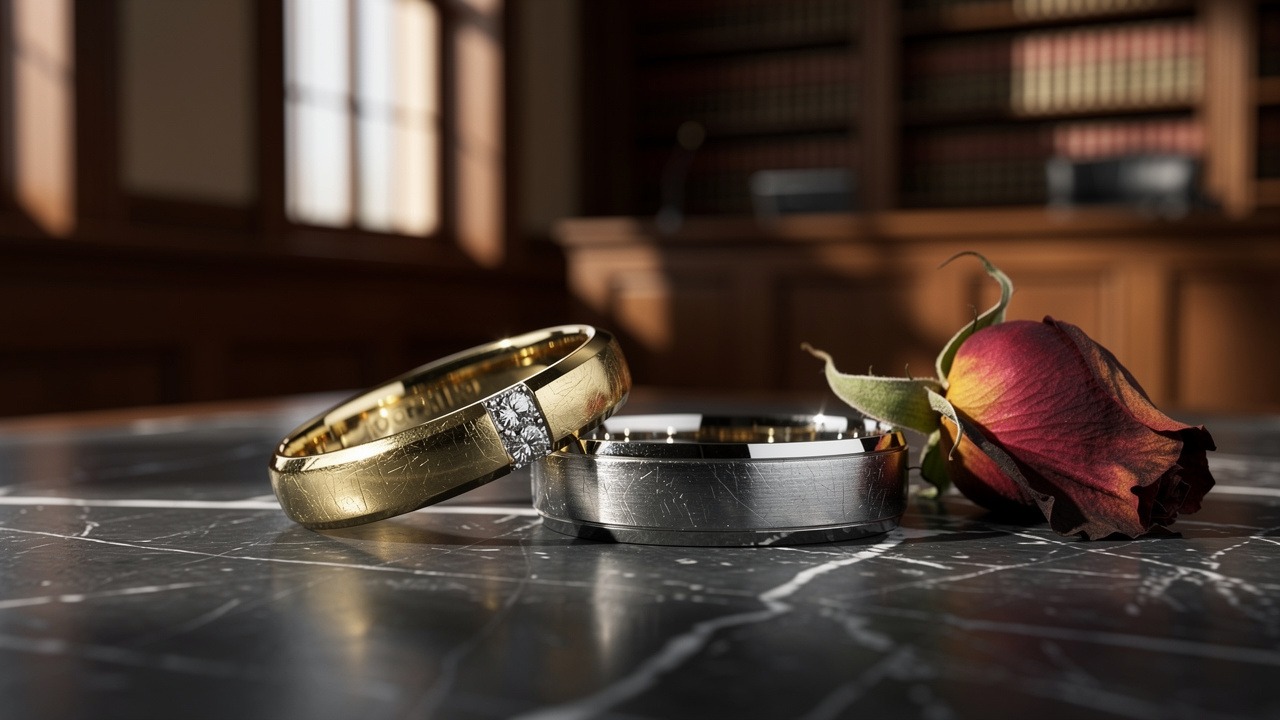 Wedding rings representing marriage and divorce estate planning changes