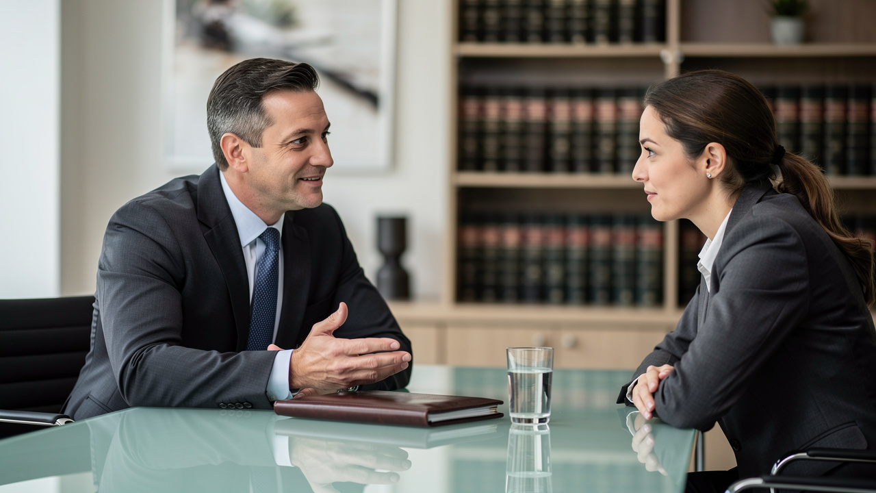 Attorney consulting with client on estate plan updates