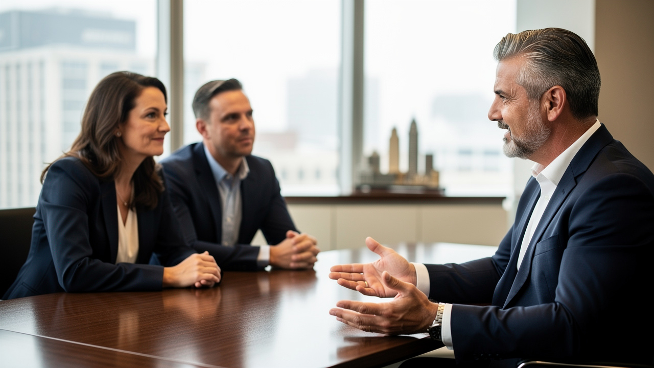 Cleveland attorney consulting with business owners on succession planning