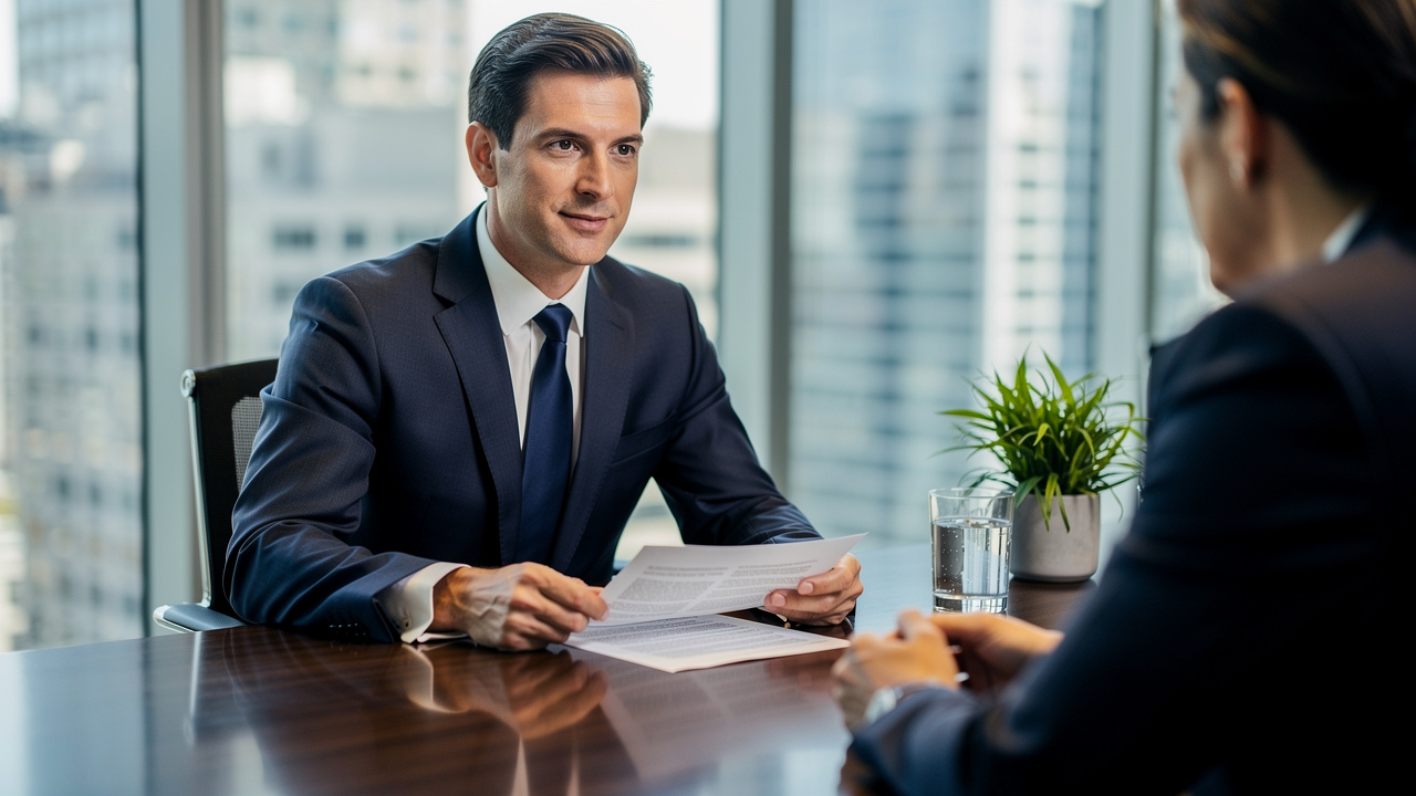 Attorney guiding client through trust structure decision