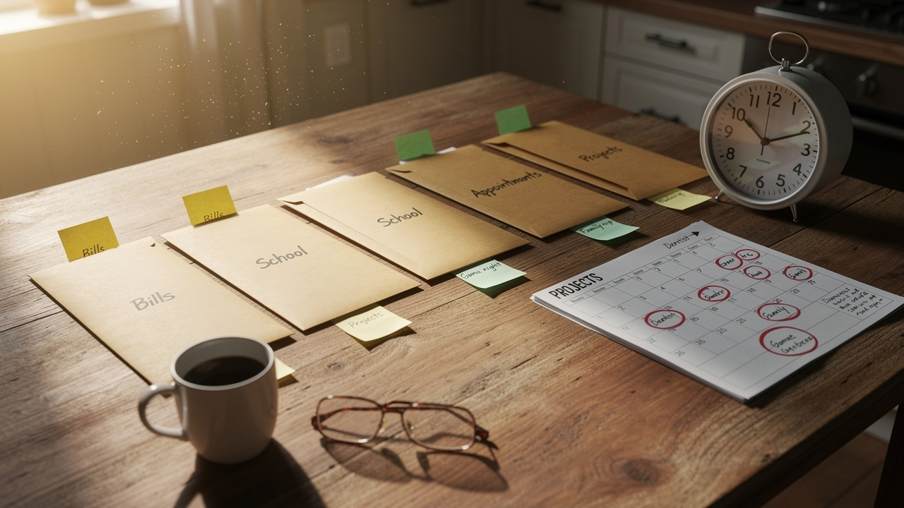 Organized estate planning timeline with documents and calendar