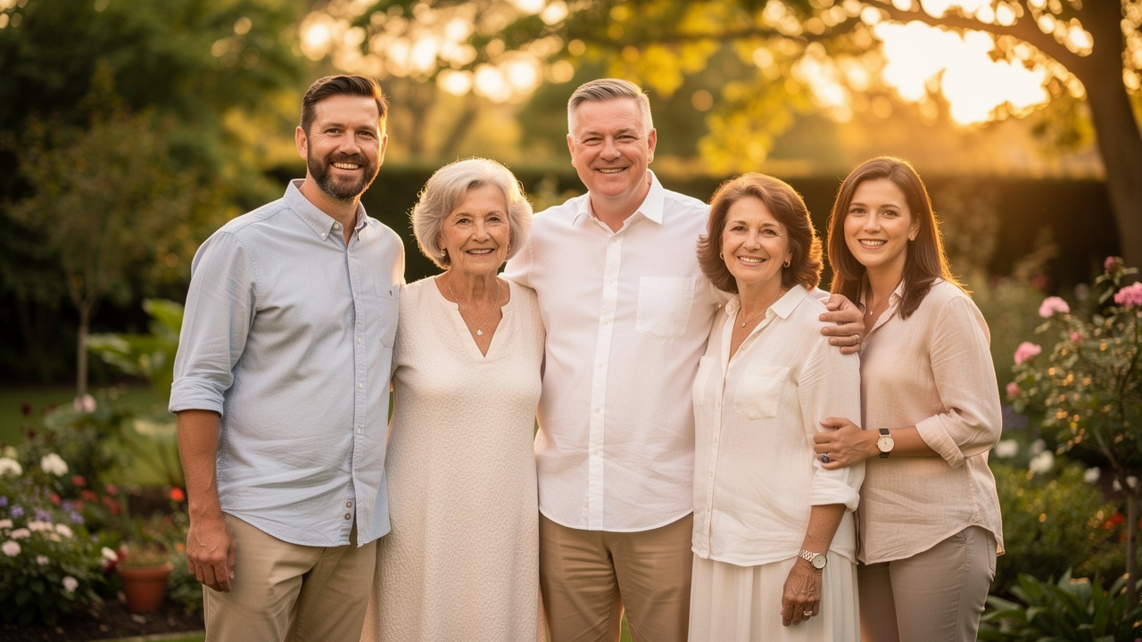 Multi-generational family representing trust legacy planning