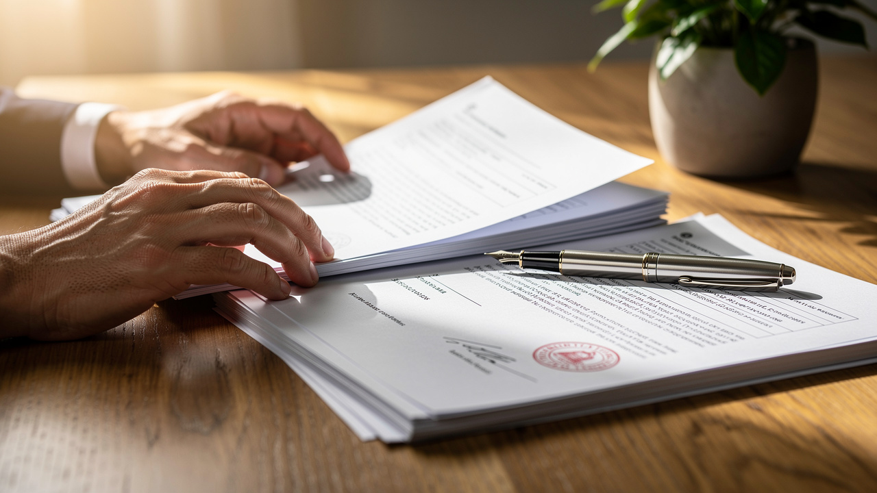 Attorney reviewing nonprofit formation documents and IRS filings