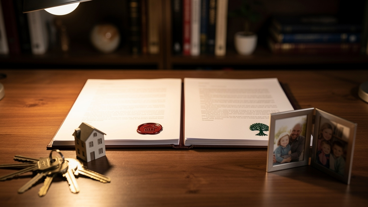 Two legal documents symbolizing will and trust comparison